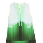 PETER PILOTTO Womens Green Silk Shift Dress Sleeveless UK 8 Printed Elegant