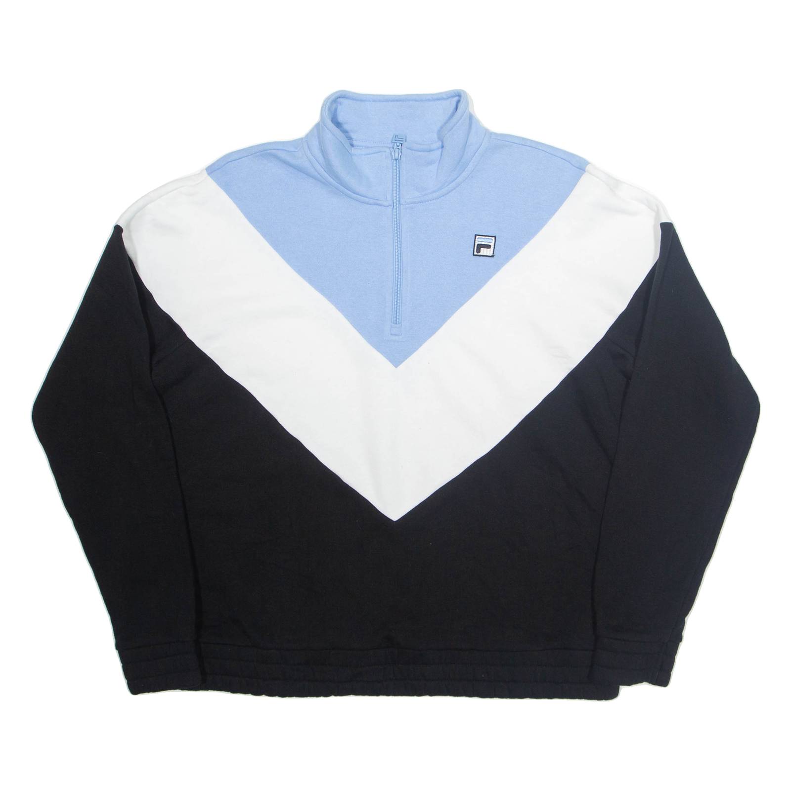 FILA Mens Sweatshirt Black 1/4 Zip XL