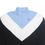 FILA Mens Sweatshirt Black 1/4 Zip XL