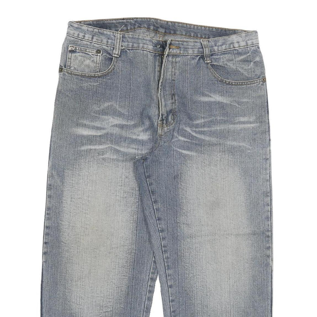 DEAN SHIN Mens Jeans Blue Relaxed Straight Denim Medium W34 L26 Comfortable Fit