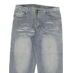 DEAN SHIN Mens Jeans Blue Relaxed Straight Denim Medium W34 L26 Comfortable Fit