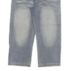 DEAN SHIN Mens Jeans Blue Relaxed Straight Denim Medium W34 L26 Comfortable Fit