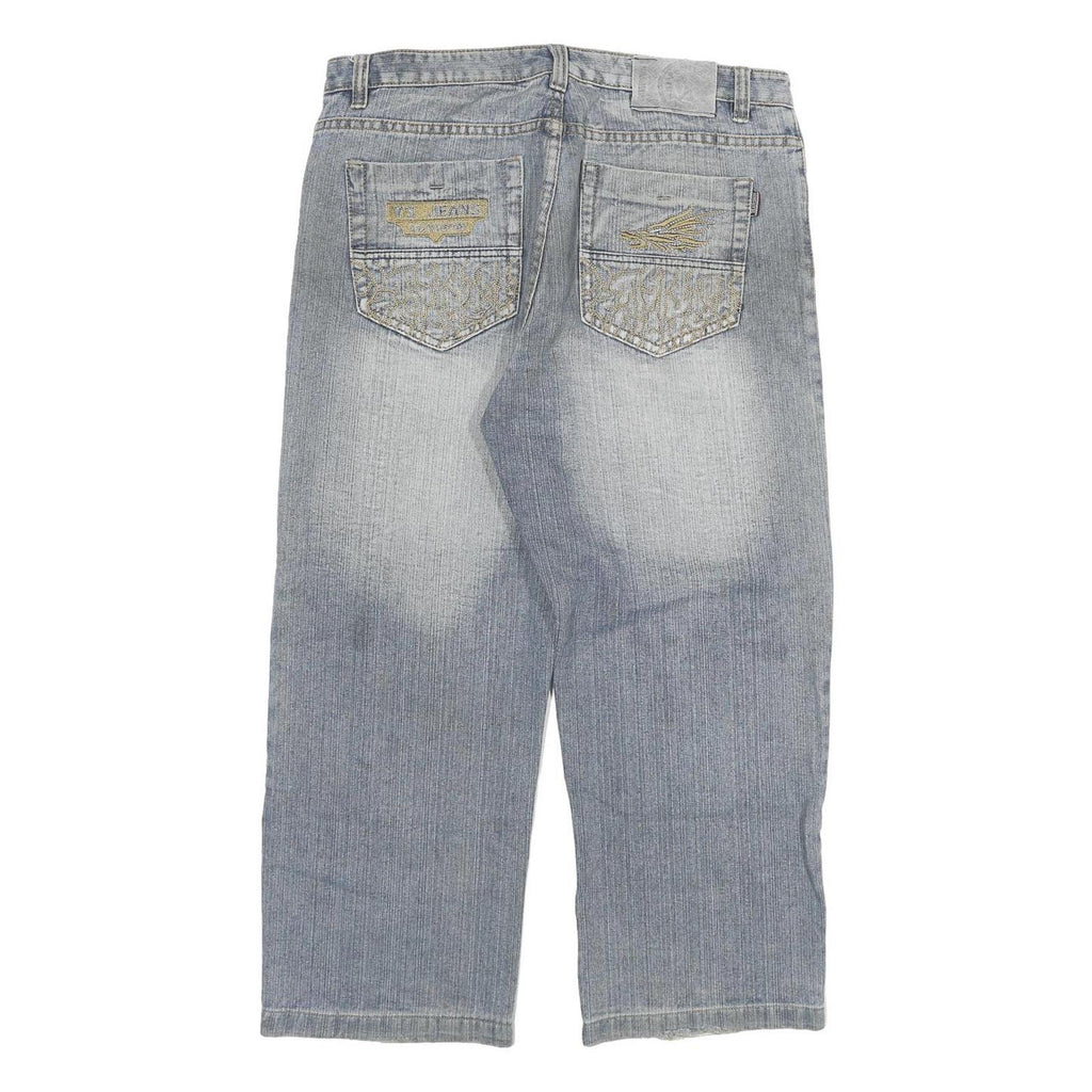 DEAN SHIN Mens Jeans Blue Relaxed Straight Denim Medium W34 L26 Comfortable Fit