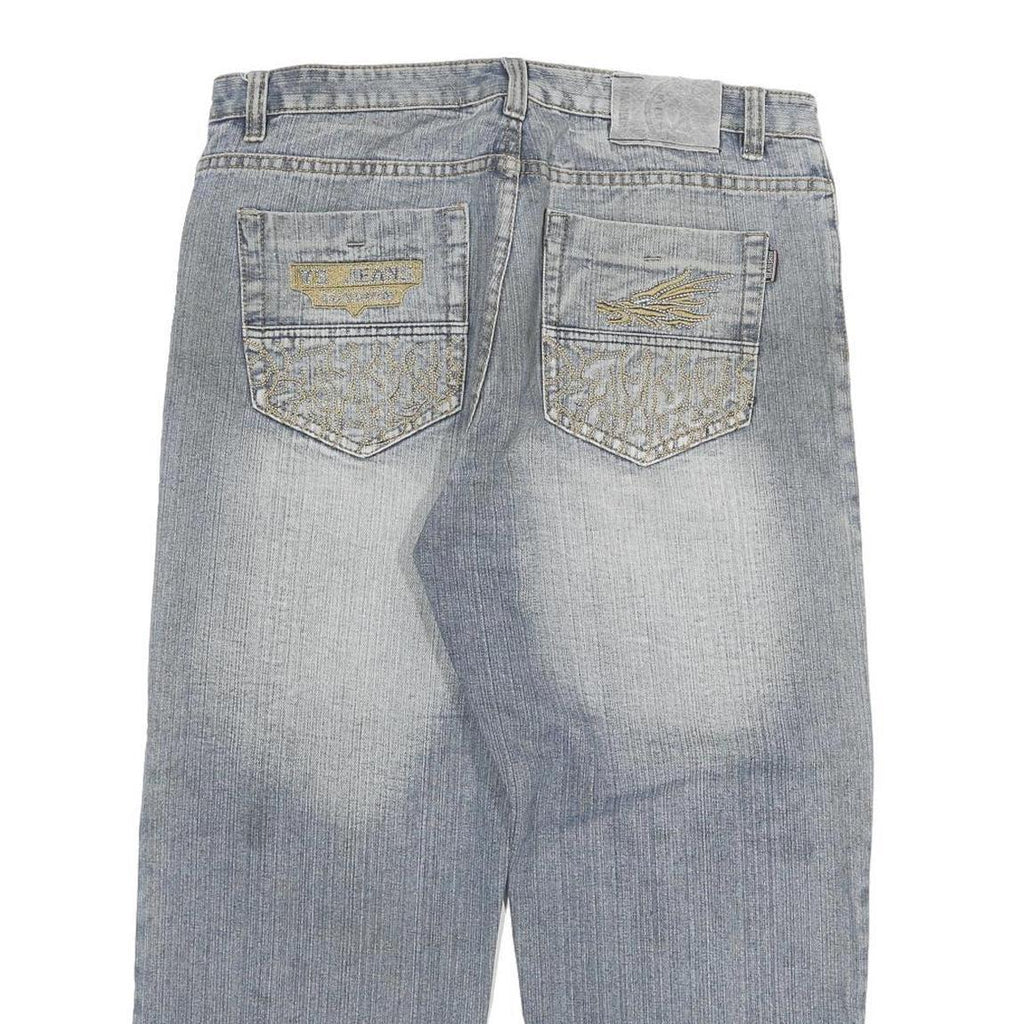 DEAN SHIN Mens Jeans Blue Relaxed Straight Denim Medium W34 L26 Comfortable Fit