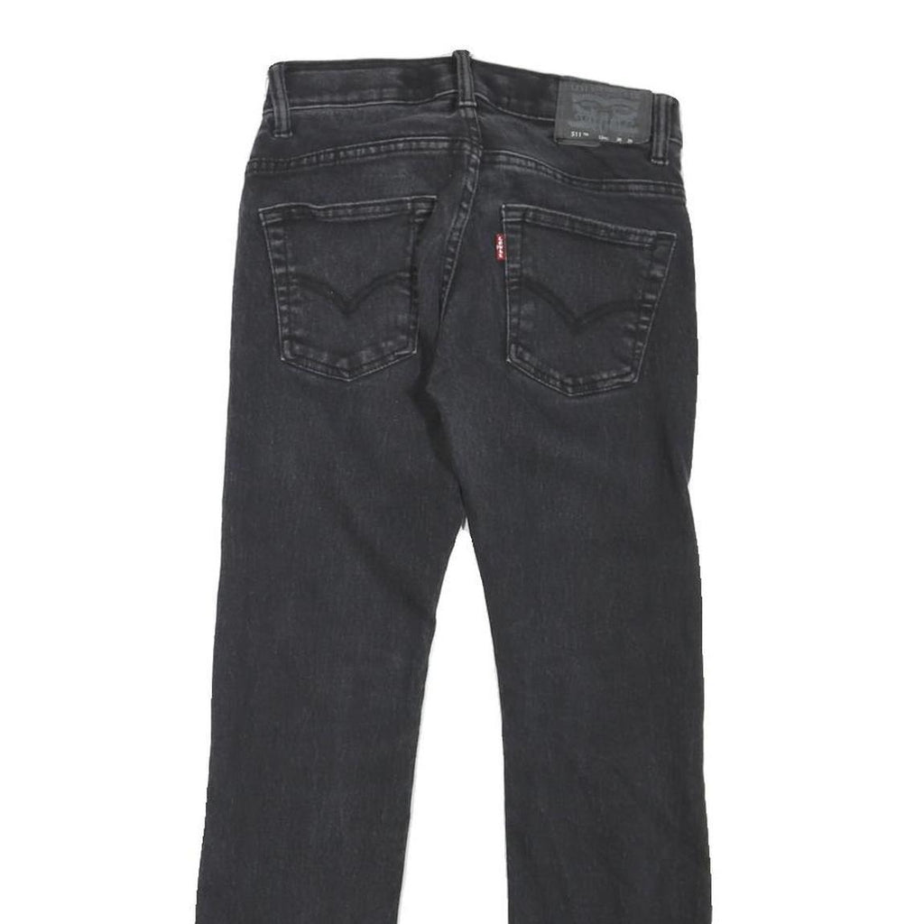 LEVI'S 511 Slim Womens Jeans Black Slim Skinny Denim Medium W26 L26 Zip