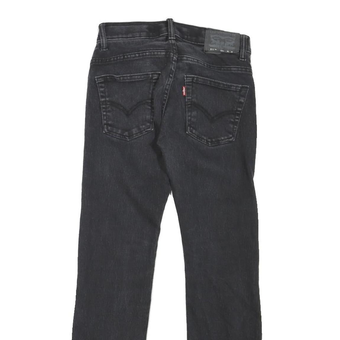 LEVI'S 511 Slim Womens Jeans Black Slim Skinny Denim Medium W26 L26 Zip