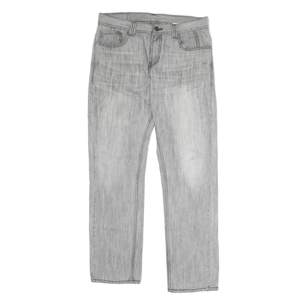 LEVI'S 511 Mens Jeans Grey Regular Straight Denim Medium W34 L30 Zip Closure