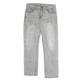 LEVI'S 511 Mens Jeans Grey Regular Straight Denim Medium W34 L30 Zip Closure