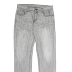 LEVI'S 511 Mens Jeans Grey Regular Straight Denim Medium W34 L30 Zip Closure