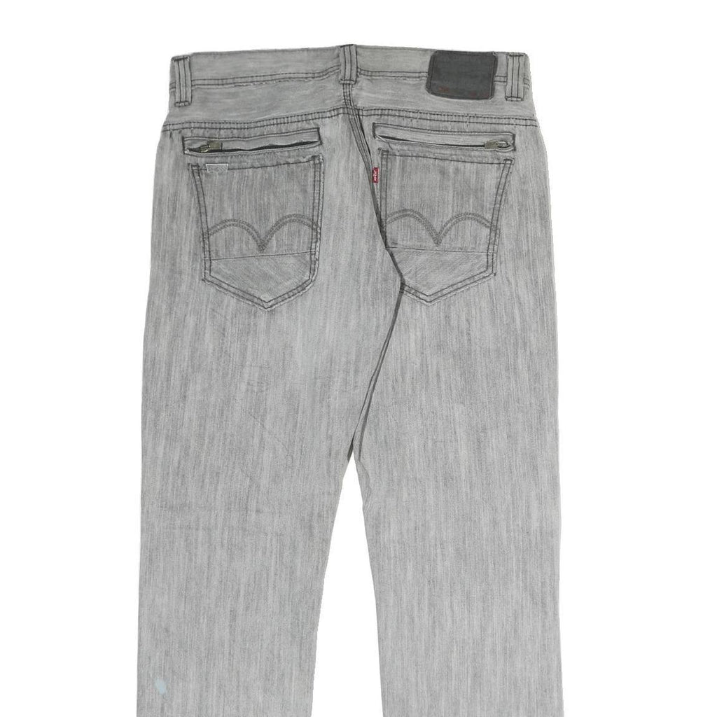 LEVI'S 511 Mens Jeans Grey Regular Straight Denim Medium W34 L30 Zip Closure