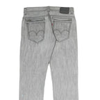 LEVI'S 511 Mens Jeans Grey Regular Straight Denim Medium W34 L30 Zip Closure