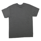 MAJESTIC Mens Grey Let The Giants Win Graphic T-Shirt L Short Sleeve Crew Neck