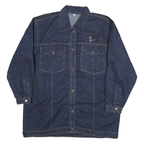 ART Womens Blue Denim Jacket 2XL Cotton Button Closure Classic Fit Long Sleeve