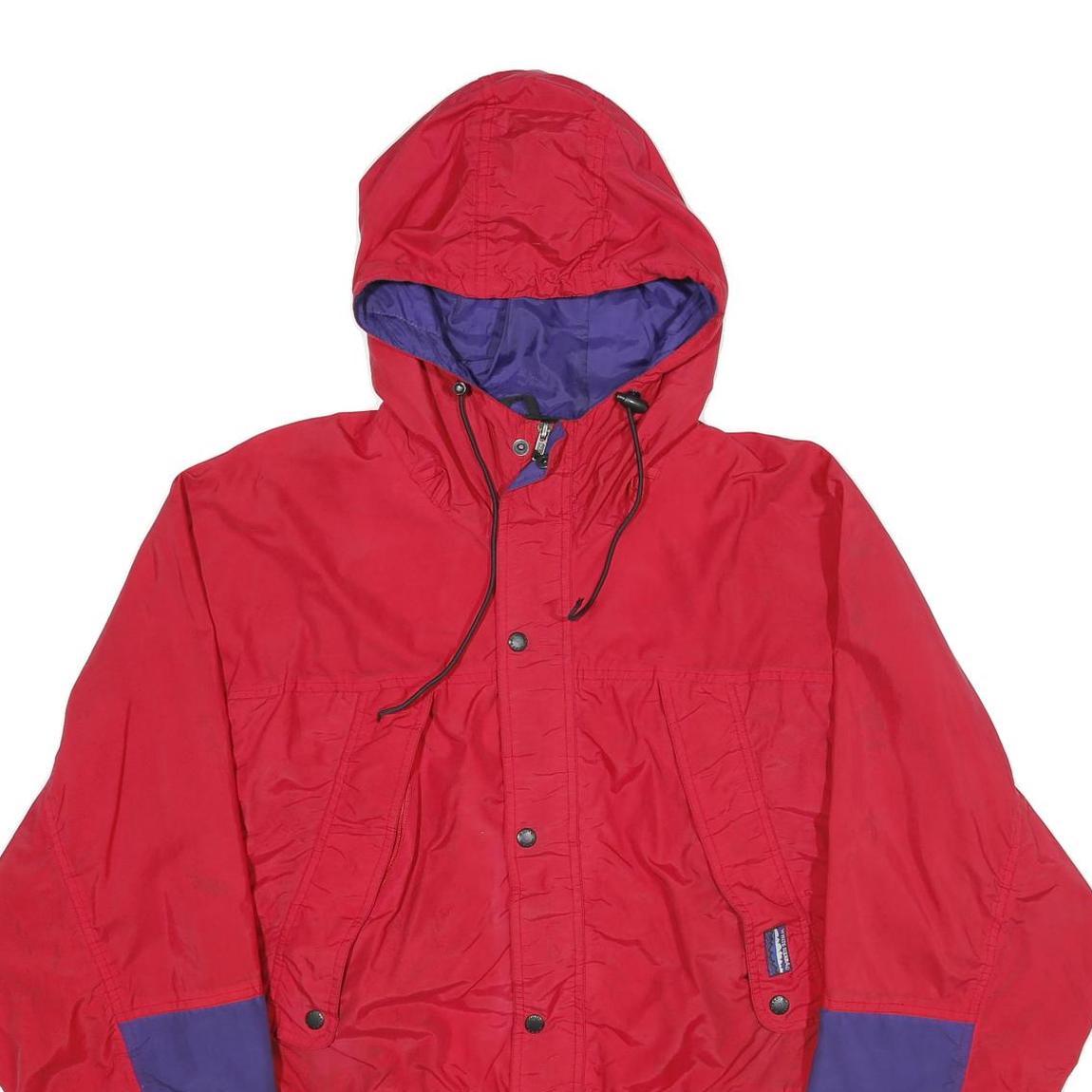 WHITE SIERRA Mens Red & Purple Outdoor Jacket L Nylon Plain Zip Hooded