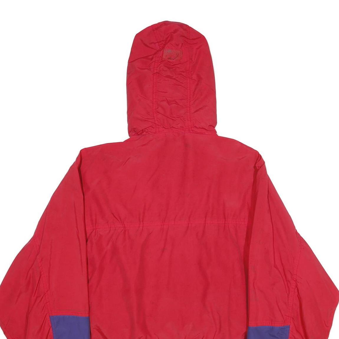 WHITE SIERRA Mens Red & Purple Outdoor Jacket L Nylon Plain Zip Hooded