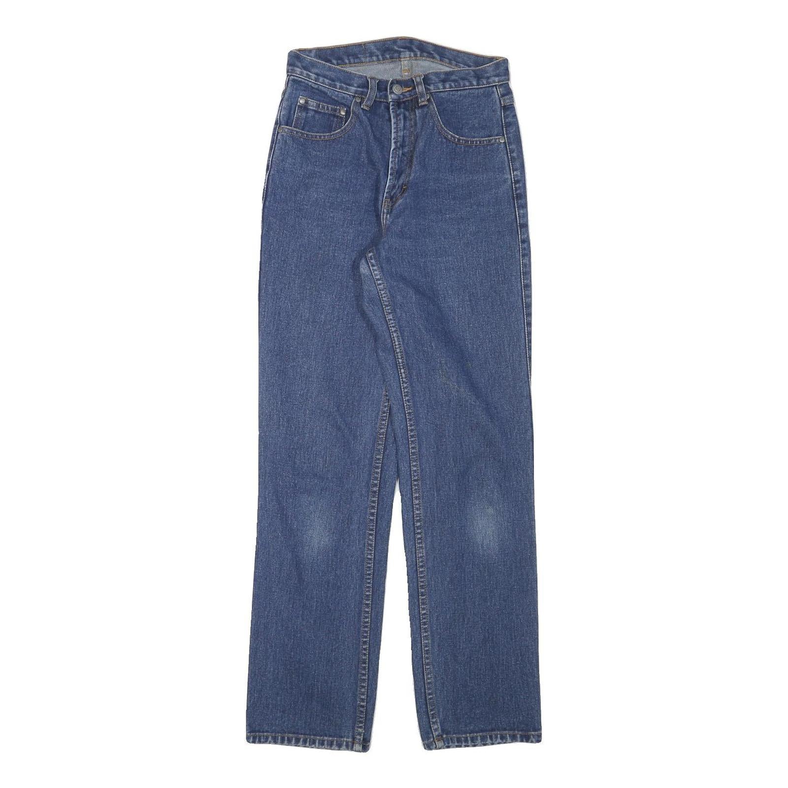 TEDDYS Womens Blue Regular Fit Straight Leg Denim Jeans W26 L30 Classic Style