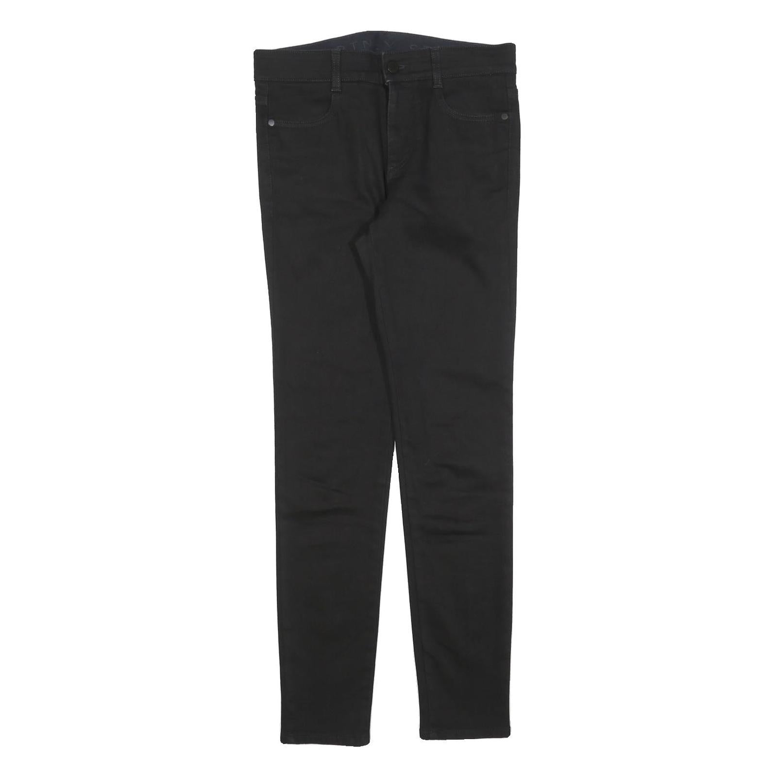 STELLA MCCARTNEY Womens Black Slim Skinny Denim Jeans W30 L28 Cotton Blend Zip