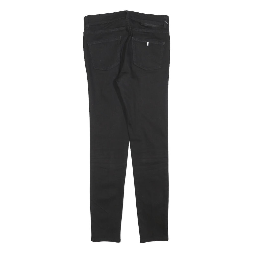 STELLA MCCARTNEY Womens Black Slim Skinny Denim Jeans W30 L28 Cotton Blend Zip