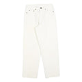 RIFLE Girls White Regular Fit Straight Denim Jeans W24 L26 Cotton Blend Zip