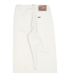 RIFLE Girls White Regular Fit Straight Denim Jeans W24 L26 Cotton Blend Zip