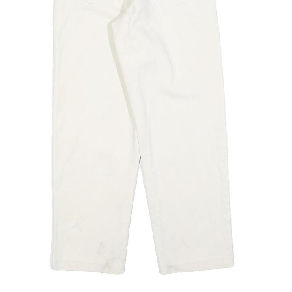 RIFLE Girls White Regular Fit Straight Denim Jeans W24 L26 Cotton Blend Zip