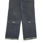 Womens Relaxed Fit Jeans Blue Denim W30 L28 Cargo Style Wide Leg Cotton Blend