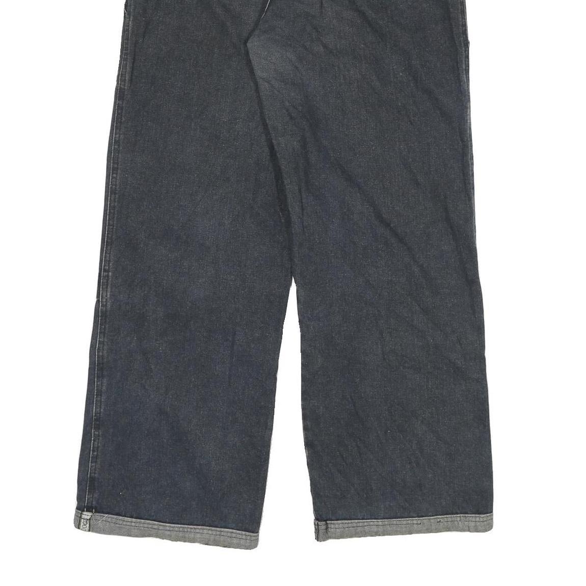 Womens Relaxed Fit Jeans Blue Denim W30 L28 Cargo Style Wide Leg Cotton Blend