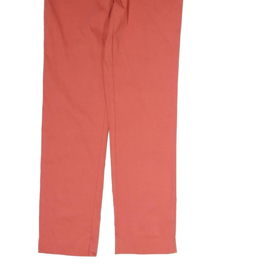 TOMMY HILFIGER Womens Cotton Red Regular Straight Trousers W34 L30 Classic Fit