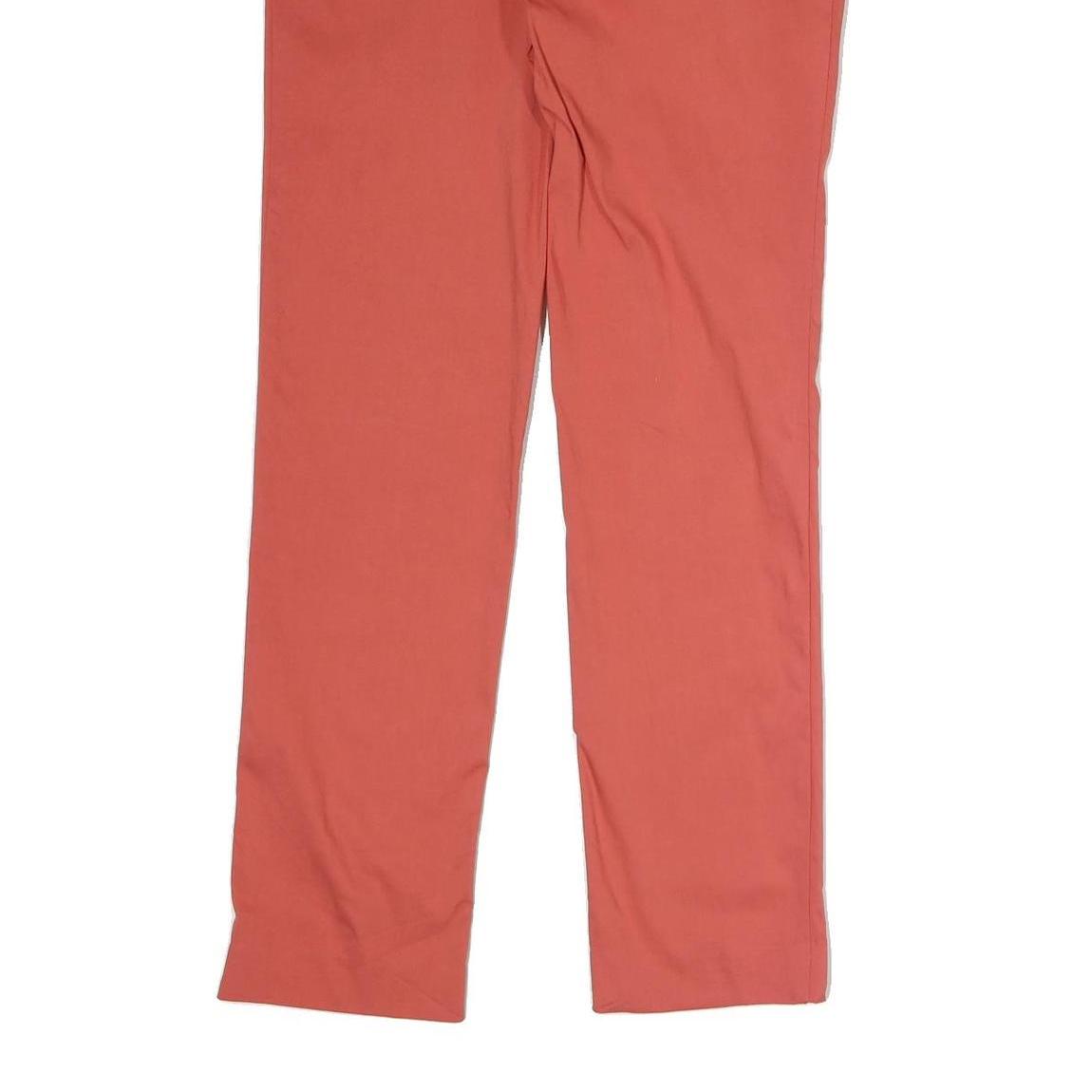 TOMMY HILFIGER Womens Cotton Red Regular Straight Trousers W34 L30 Classic Fit