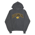 CHAMPION Mens Grey Iowa Hoodie S Cotton Blend Pullover Sweatshirt