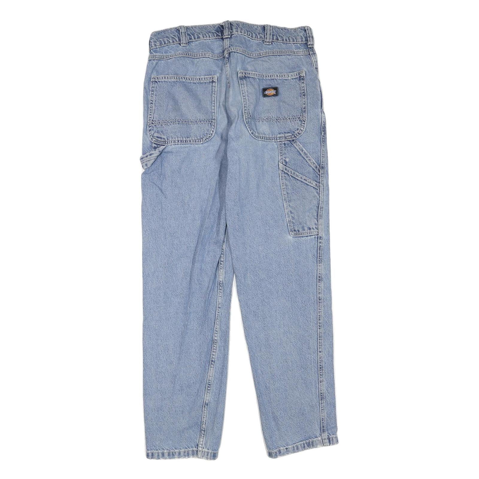 DICKIES Womens Regular Fit Light Blue Denim Jeans W30 L32 Workwear Style