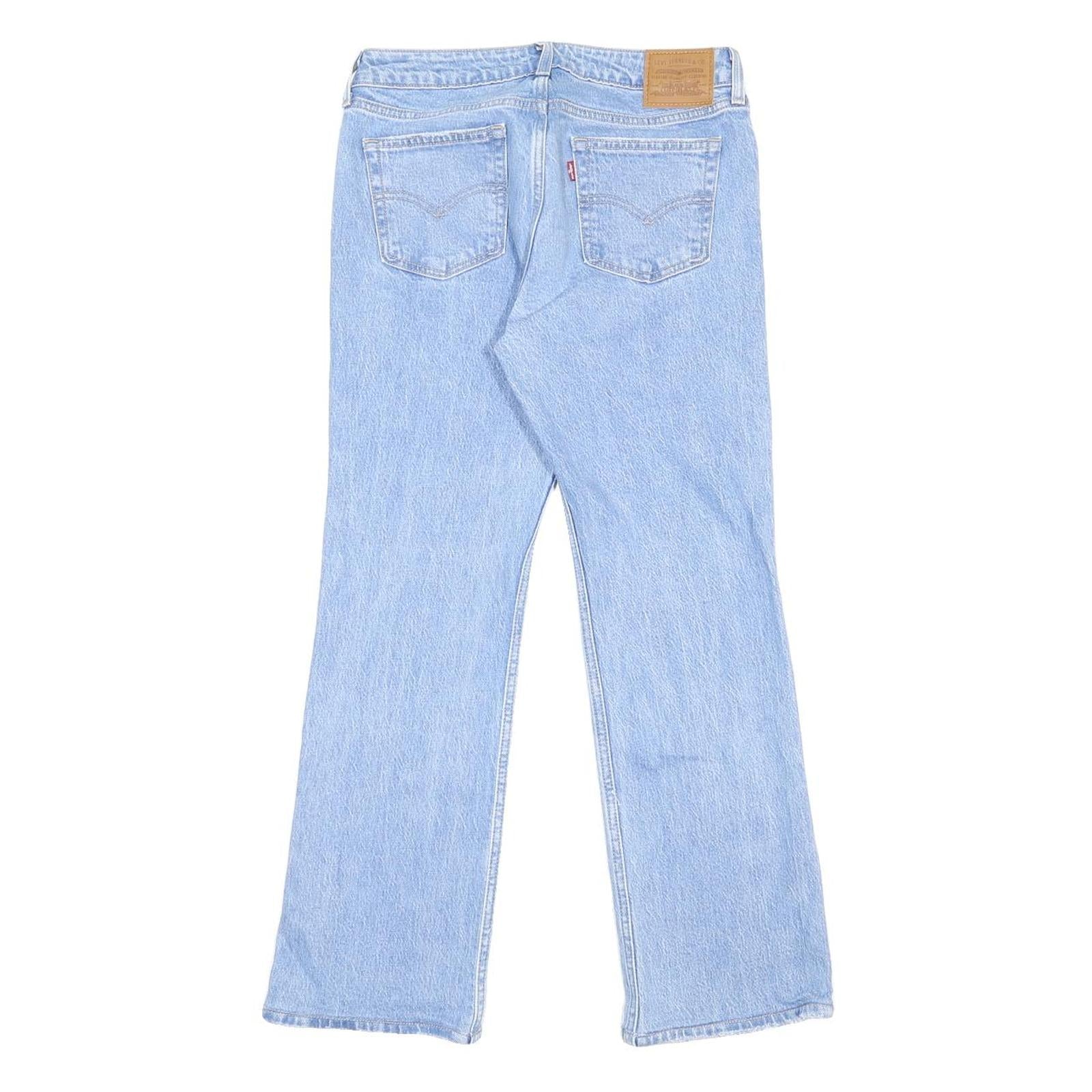 LEVI'S Big E Womens Jeans Light Blue Regular Straight Denim W28 L28 Classic Fit