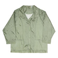 Womens Green Lightweight Button Polyester Blend Casual Jacket L Plain Relaxed