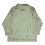 Womens Green Lightweight Button Polyester Blend Casual Jacket L Plain Relaxed