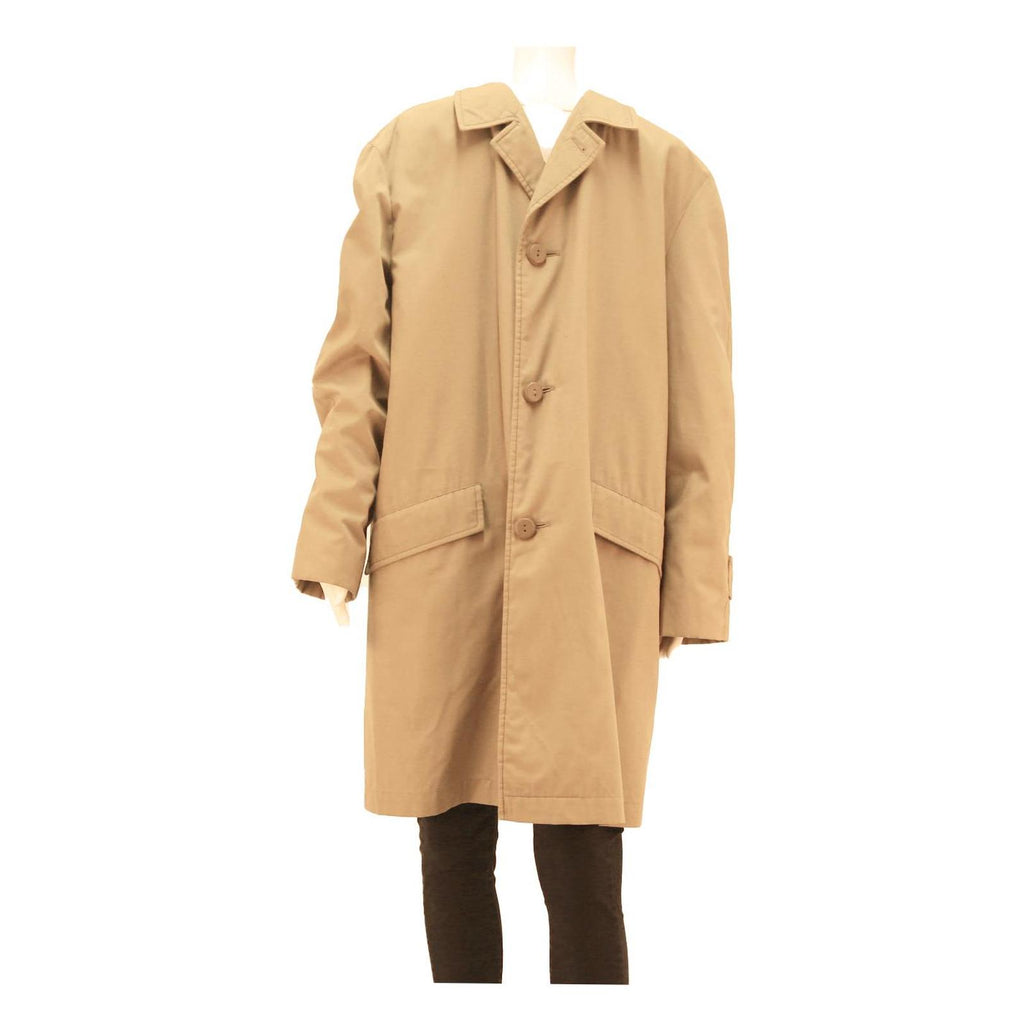 FILADOR Mens Beige Cotton Blend Button Jacket L Classic Plain Timeless Design