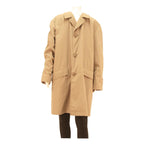 FILADOR Mens Beige Cotton Blend Button Jacket L Classic Plain Timeless Design