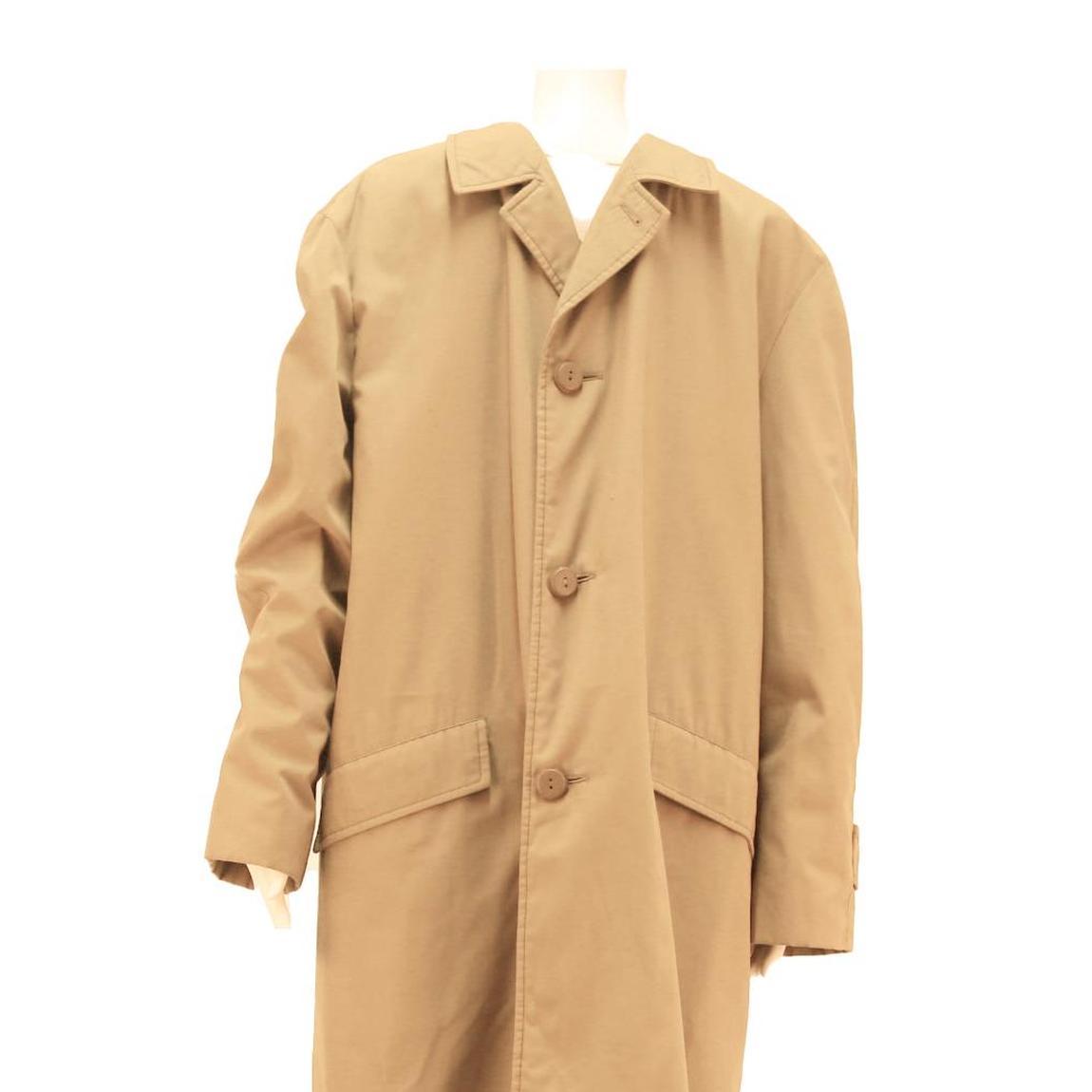 FILADOR Mens Beige Cotton Blend Button Jacket L Classic Plain Timeless Design