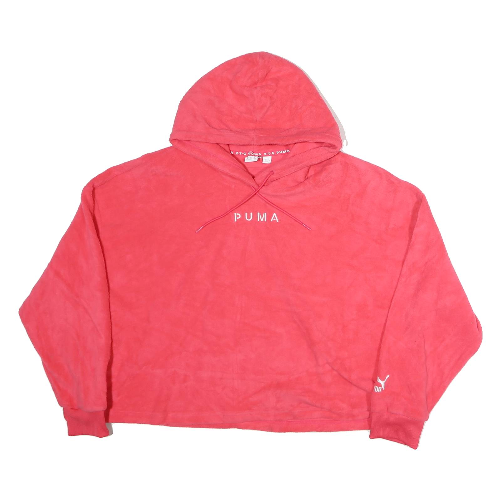 PUMA Womens Pink Pullover Hoodie XL Soft Polyester Casual Wear