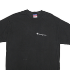 CHAMPION Mens Black Classic L Short Sleeve Crew Neck Logo Print T-Shirt
