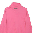 ADIDAS Girls Pink Cotton Blend Zip Up Jacket M Jersey Plain Casual Sportswear