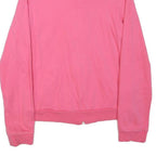 ADIDAS Girls Pink Cotton Blend Zip Up Jacket M Jersey Plain Casual Sportswear