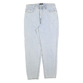 RIOT Womens Jeans Blue Regular Straight Denim Light W32 L30 Classic Fit Zip