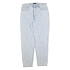 RIOT Womens Jeans Blue Regular Straight Denim Light W32 L30 Classic Fit Zip