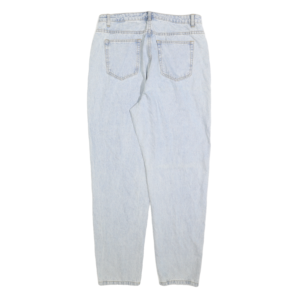 RIOT Womens Jeans Blue Regular Straight Denim Light W32 L30 Classic Fit Zip