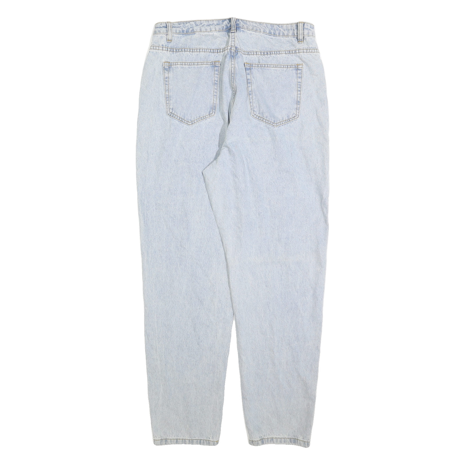 RIOT Womens Jeans Blue Regular Straight Denim Light W32 L30 Classic Fit Zip