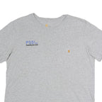 CARHARTT Womens Grey Cotton Blend Logo Pocket T-Shirt L Short Sleeve Crew Neck