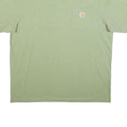 CARHARTT Mens Green Cotton T-Shirt Pocket XL Casual Short Sleeve Crew Neck