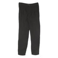 Black Womens Cotton Blend Regular Fit Straight Trousers W25 L28 Smart Casual