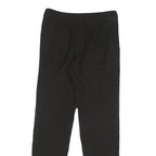 Black Womens Cotton Blend Regular Fit Straight Trousers W25 L28 Smart Casual