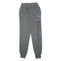 CHAMPION Womens Joggers Grey Slim Tapered S W21 L31 Logo Print Cotton Blend